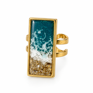 Anillo playa rectangular